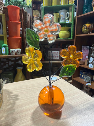 Vtg Lucite Flower Arrangement