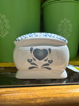 Vtg Blue Heart Napkin Holder