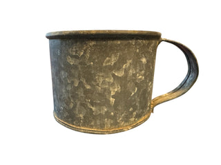 Antique Galvanized Zinc Grain Measure Scoop