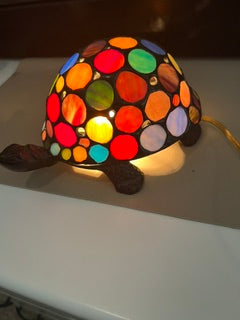 sv-Stained Glass Turtle Lamp