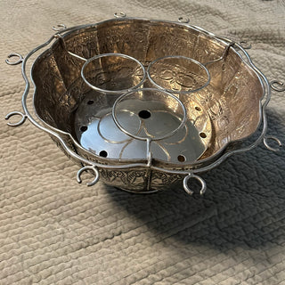 Nickel Silver Punch Bowl/Wine Chiller/Stemware Holder