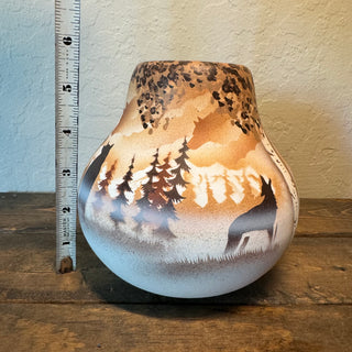 James Benally Navajo "Calling the Spirits" Vase