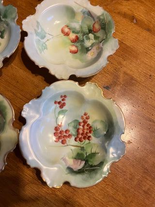 Set of 6 Rosenthale Bavaria Dessert Dishes Fruit Design   RSV