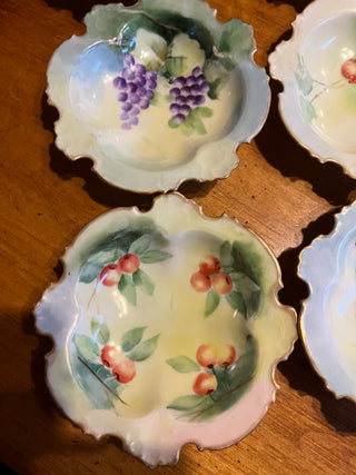 Set of 6 Rosenthale Bavaria Dessert Dishes Fruit Design   RSV