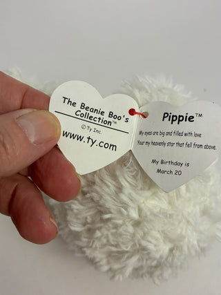 Ty Beanie Boo “Pippie” White Dog