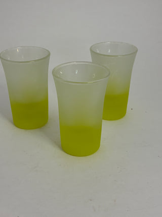 Blendo-Style Frosted Limoncello Glasses, Set of 3