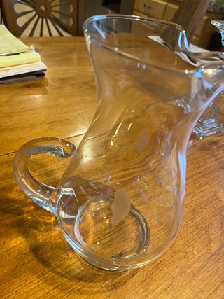 Princess House Heritage 10" Glass Pitcher RSV