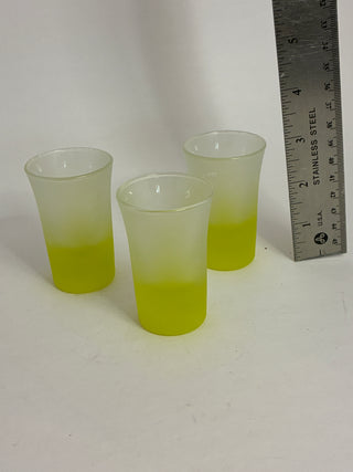 Blendo-Style Frosted Limoncello Glasses, Set of 3