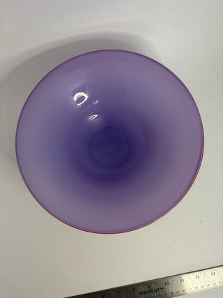 Cased Art Glass Bowl, Amethyst & Red