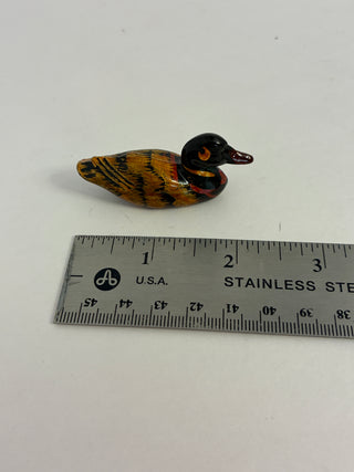 Miniature Wood Duck Figurines, Set of 3