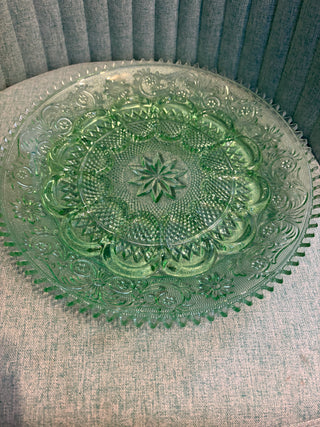 Indiana Chantilly Green Egg Plate
