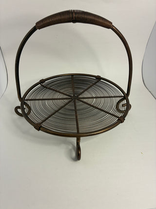 Antique Victorian Wirework Cake Stand / Fruit Basket