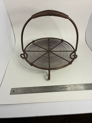 Antique Victorian Wirework Cake Stand / Fruit Basket