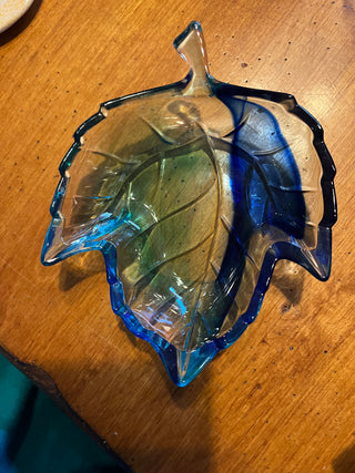 Maple Leaf Crystal Bowl or Trinket Dish RSV