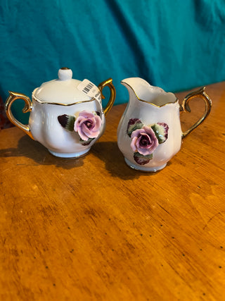 Antique Mini Sugar and Creamer (set of 2 Japan) RSV