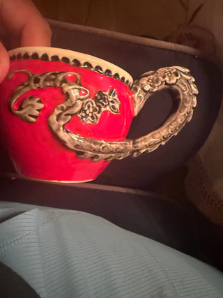 Clayworks Red Dragon tea cup. each VV