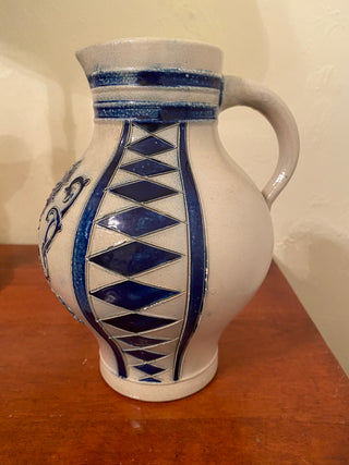 CC- Salt Glazed Pitcher Cobalt Blue - Germany