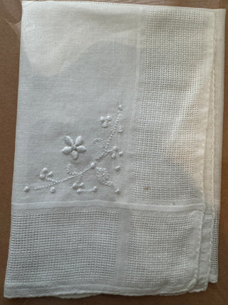 VTG Embroidered Handkerchief - 10.5”