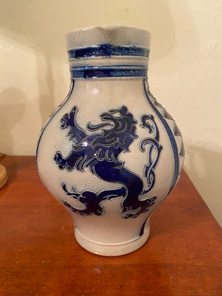 CC- Salt Glazed Pitcher Cobalt Blue - Germany