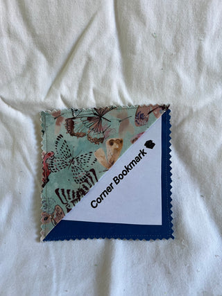 butterfly homemade corner bookmark