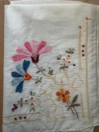 VTG Embroidered Handkerchief - 10”