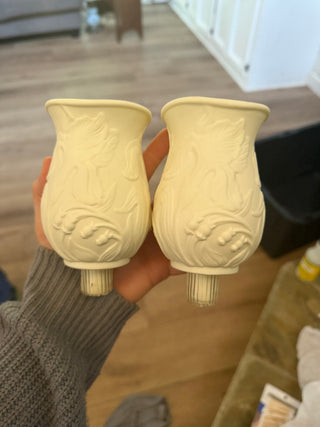 PartyLite Cream Garden candle holder