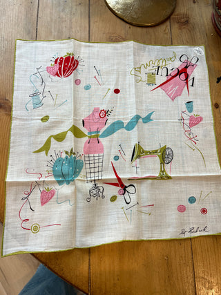 Collectible Vogue Patterns Handkerchief