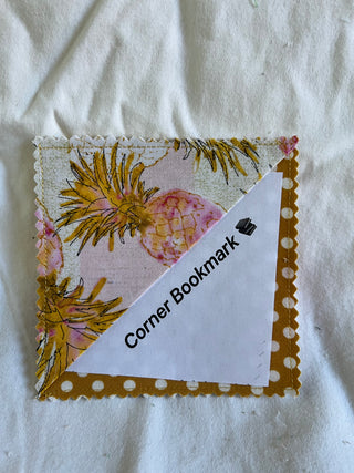 homemade pineapple corner bookmark