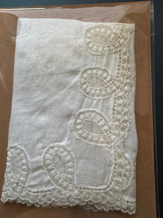 VTG Lace Medallion Handkerchief - 10.5”