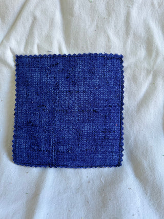 blue strip homemade  corner bookmark