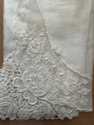 VTG Floral Lace Handkerchief - 11” AS IS