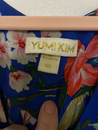 Yumi Kim Royal Blue Floral Wrap Dress