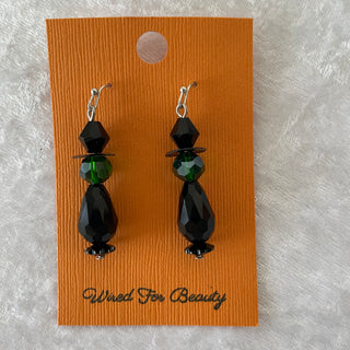 Halloween earrings, bead witches