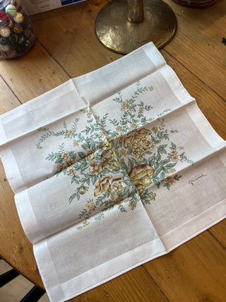 Vintage Mushroom Handkerchief