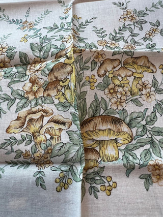 Vintage Mushroom Handkerchief