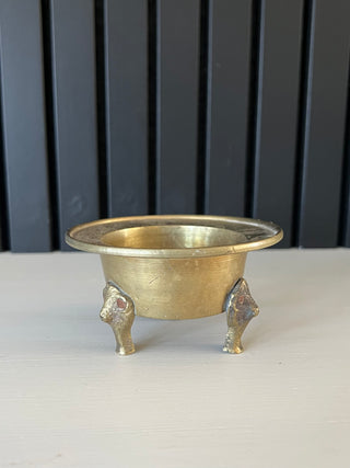 Footed brass incense burner