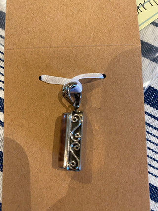 CC- Pendant 925 Silver w/Brown Striped Stone