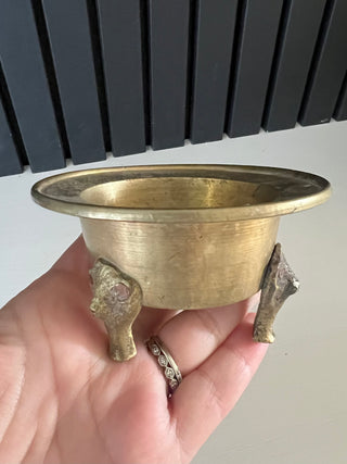 Footed brass incense burner