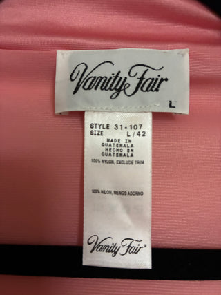 Vanity Fair Coral Pink Nylon Robe – Size XL