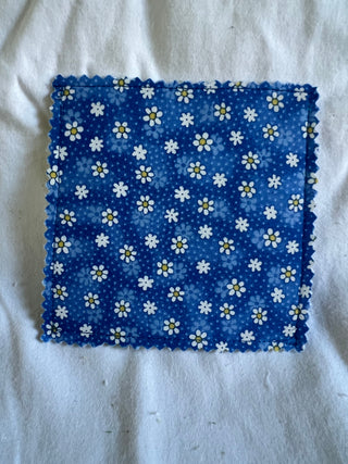 blue flower handmade bookmark