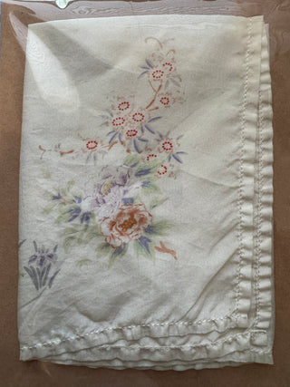 VTG Floral Print Handkerchief - 10”
