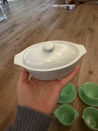 White porcelain butter boat