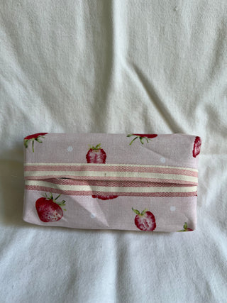strawberry homemade travel tissue holder