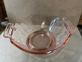 Depression Glass Engraved Bowl