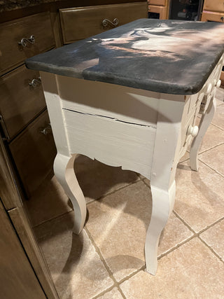 Farmhouse Rustic Horse Custom Designed Antique Table RSV