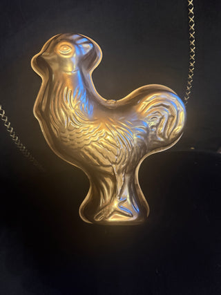 Copper Rooster Mold 3 1/2 cups Hanging Hook VV