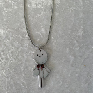Halloween necklace, ghost lollipop