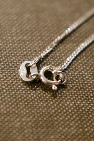 925 Olive Green Stone Bezel Necklace