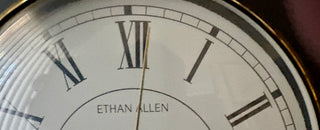 Vintage Ethan Allen clock w/Display Cabinet