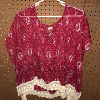 Burgundy XS Hollister Blouse